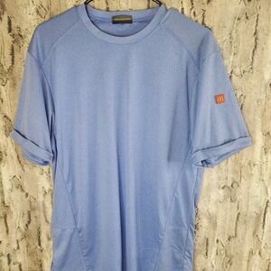 LOT OF 2 McDonald's Apparel Collection Mens Size Med Reg Uniform Work Shirt Blue